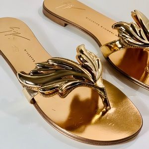 Giuseppe Zanotti Gold sandals Rock 10 Infradito